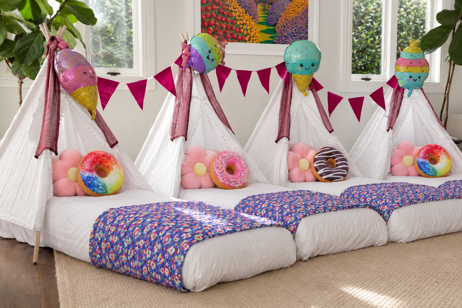 Sweet Treats sleepover theme by Yuboo